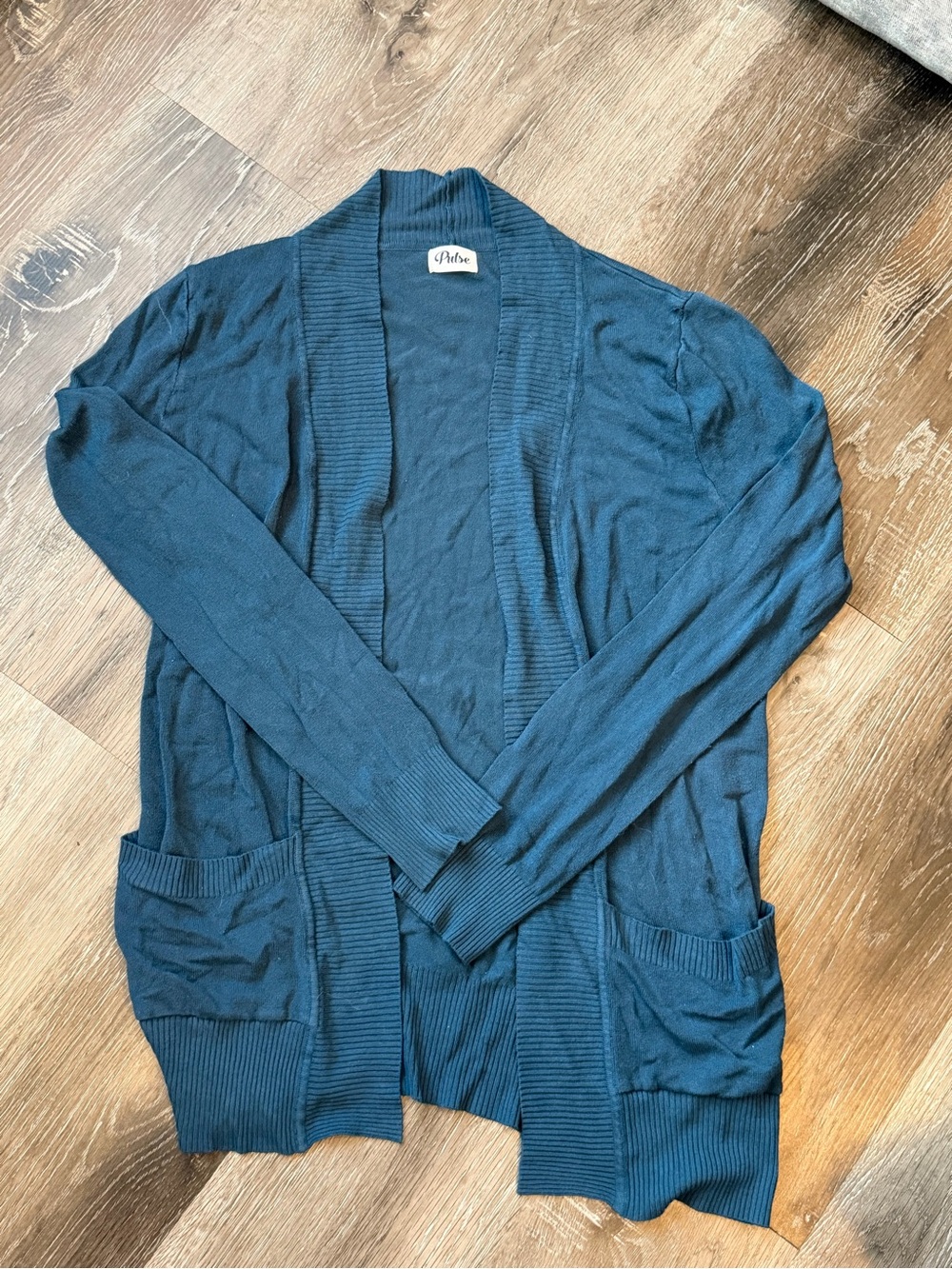 Pulse Men's Dark Navy Open-Front Cardigan